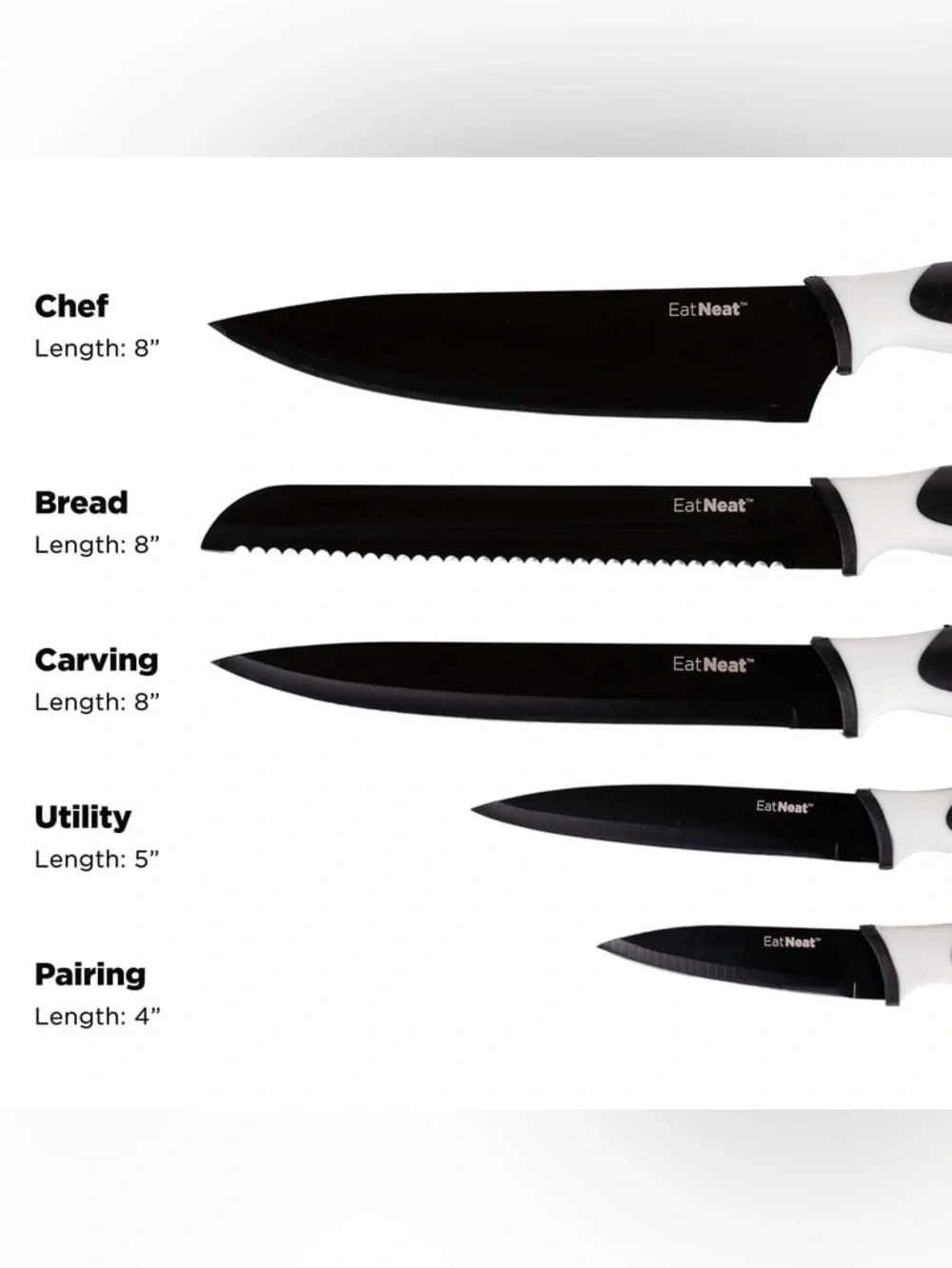 EatNeat 12PC Knife Set - NEW